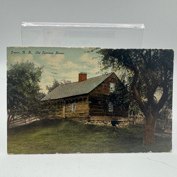 Dover NH Old Garrison House Postcard Damm Garrison Built 1675 Vintage Collectibl - Picture 1 of 2